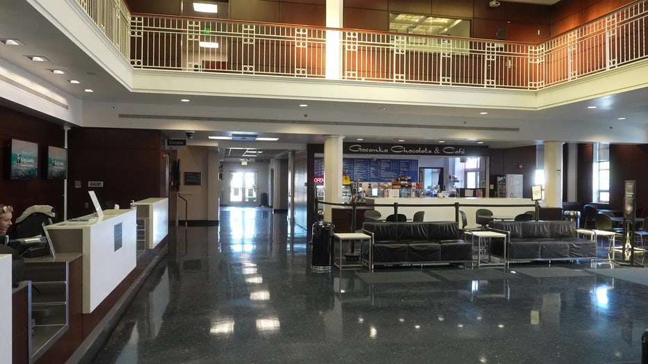 inside the airport at boeing international field in seattle