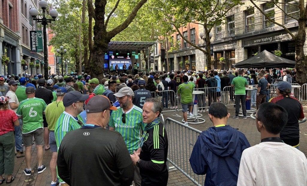 Seattle's Pioneer Square plans big-screen watch parties, beer garden for World Cup