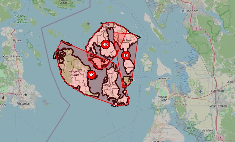 WA’s San Juan Islands lose power after mainland accident
