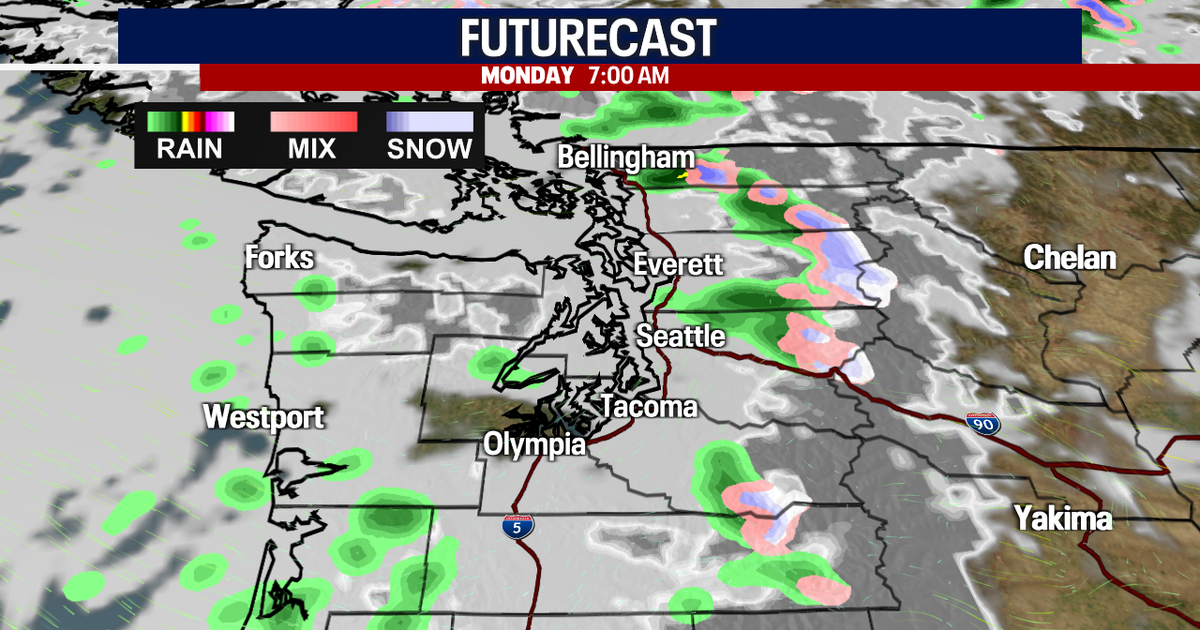 Wetter, breezier weather in Seattle heading into work week