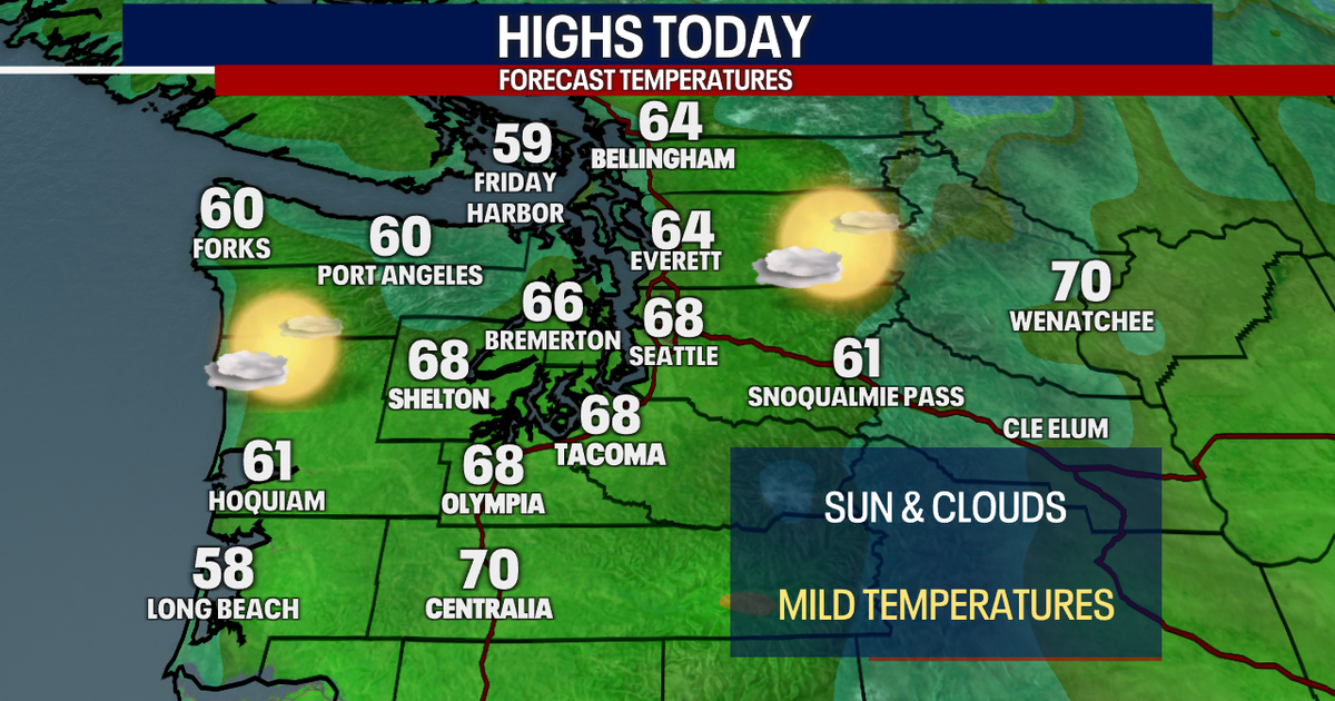 Warmest day of the week Friday, a few more clouds | FOX 13 Seattle
