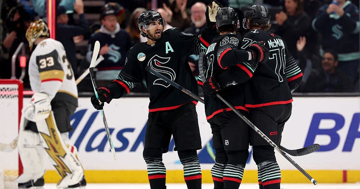 Seattle Kraken snap skid with 4-3 shootout win over Golden Knights to keep slim playoff hopes alive
