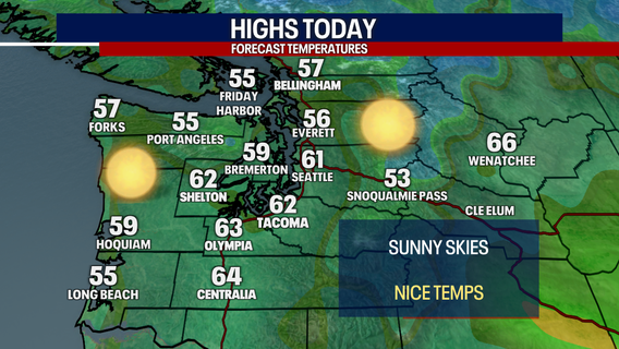 Seattle weather: Chilly start Wednesday with afternoon sunshine