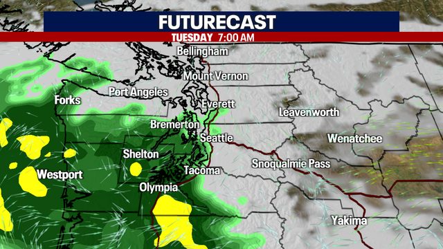 Seattle weather: Showers return Tuesday, cooler temperatures