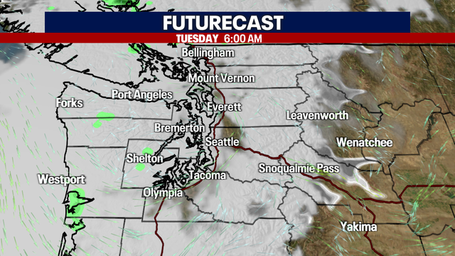 Seattle weather: Continued cloudy and cool on Tuesday