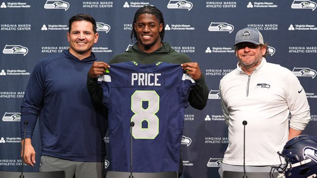 Seattle Seahawks introduce first-round pick Jadarian Price ahead of rookie mini-camp