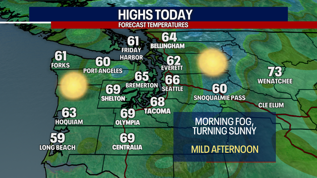Seattle weather: Sunnier and warmer Wednesday