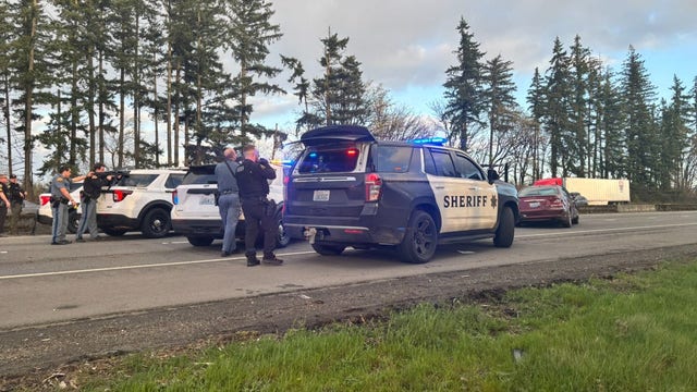 I-5 reopens near Chehalis, WA, barricaded suspect arrested after standoff