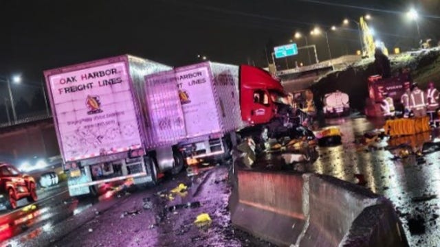 100 gallons of diesel spills on I-5 after semi crash near DuPont, WA