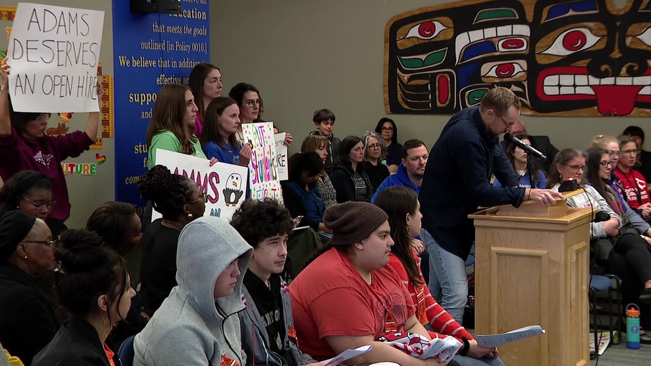 Adams Elementary School Principal Protest