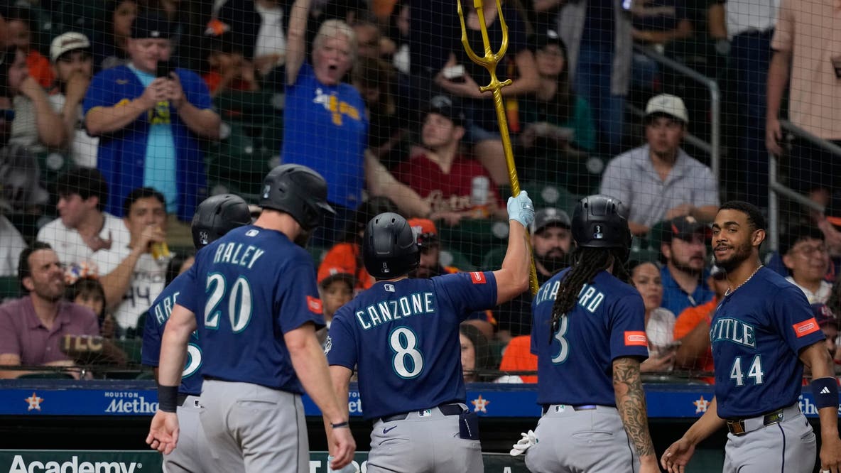 Canzone's first career grand slam sparks Seattle Mariners' 10-2 rout of the Astros