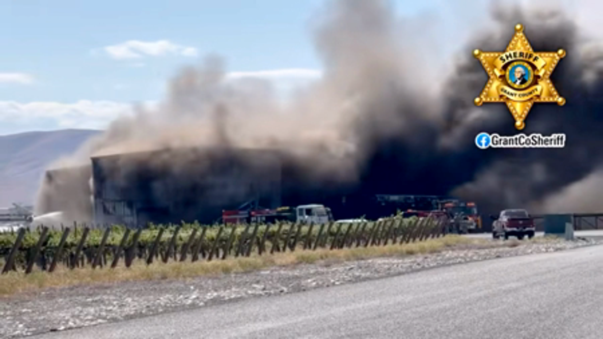 Eastern WA winery with 4.5M gallons engulfed in flames
