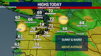 Seattle weather: Sunny, warm end of the week, highs in the 70s