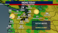 Seattle weather: Sunny and 80s Thursday, possible mountain storms