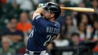 Cal Raleigh takes first swings for Seattle Mariners since going on injured list with oblique injury