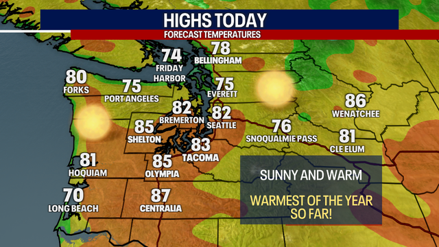 Tracking the heat: When will Seattle cool down after record-breaking Sunday?