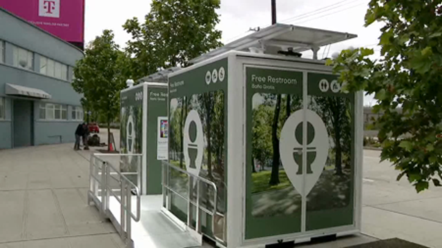Seattle mayor cuts toilet paper ribbon to open Pioneer Square restrooms