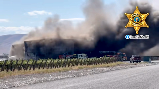 Eastern WA winery with 4.5M gallons engulfed in flames
