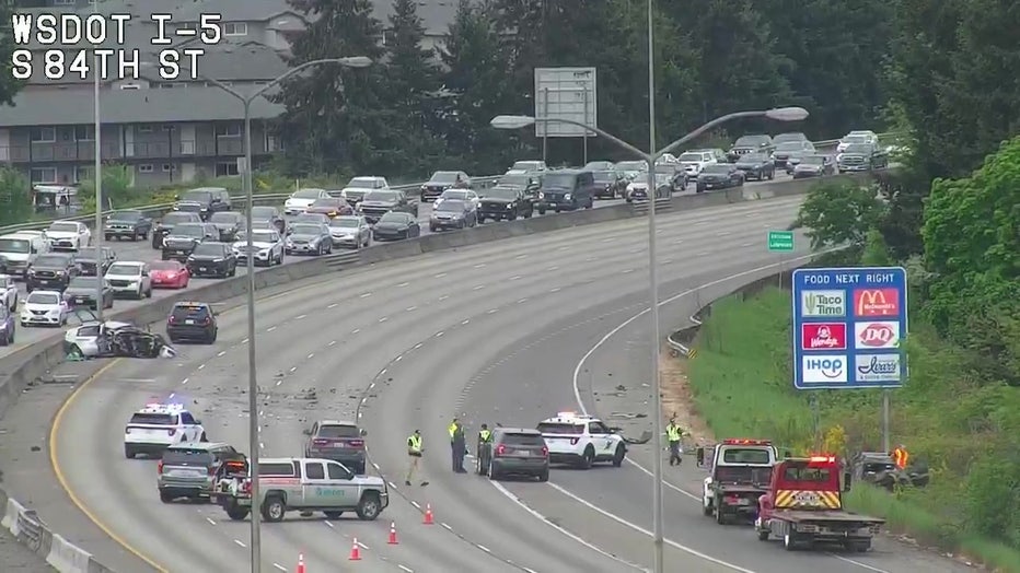 I-5 DUI crash in Tacoma at South 84th Street