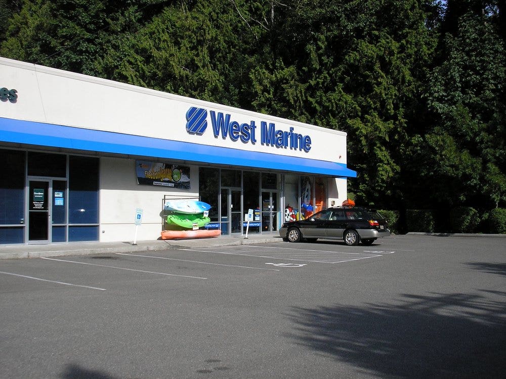 West Marine shuttering half of their WA locations