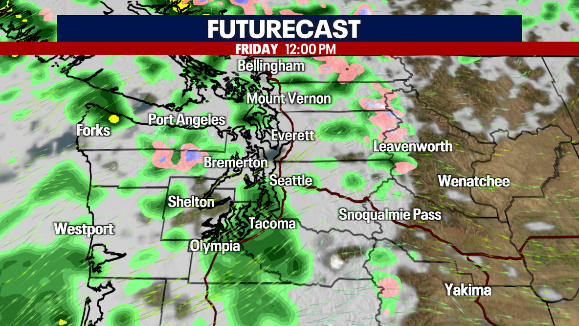 Seattle weather: Showers, cooler and chance of storms Friday