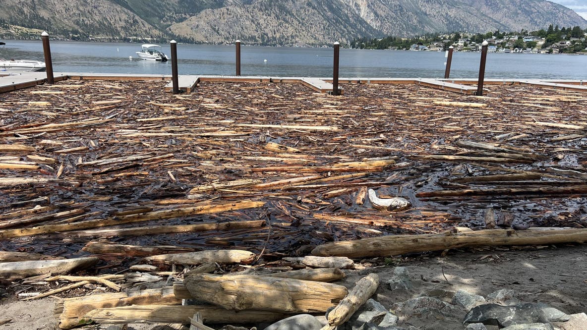 Officials blame Lake Chelan, WA logjam on Pioneer Fire, winter storms