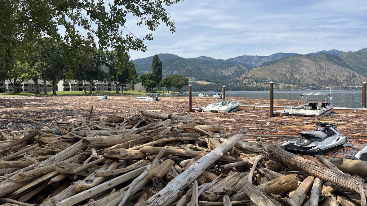 Lake Chelan, WA boats stuck in logjam just days before Fourth of July