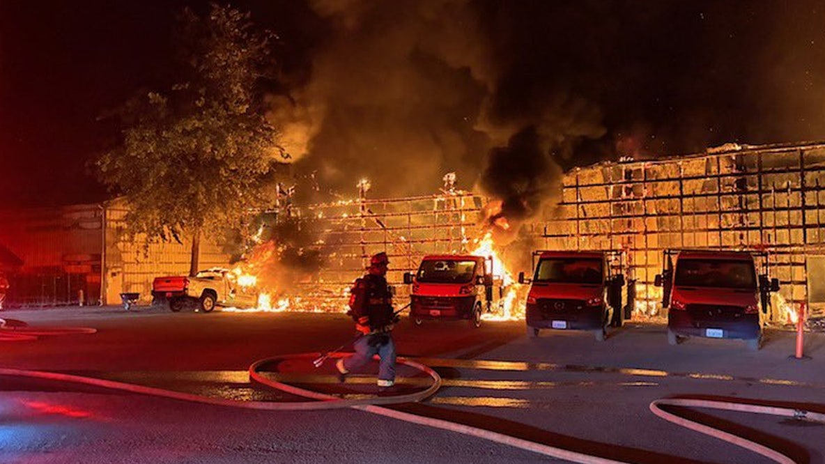 Crews battle major business fire in King County, WA; SR-202 closed near Redmond