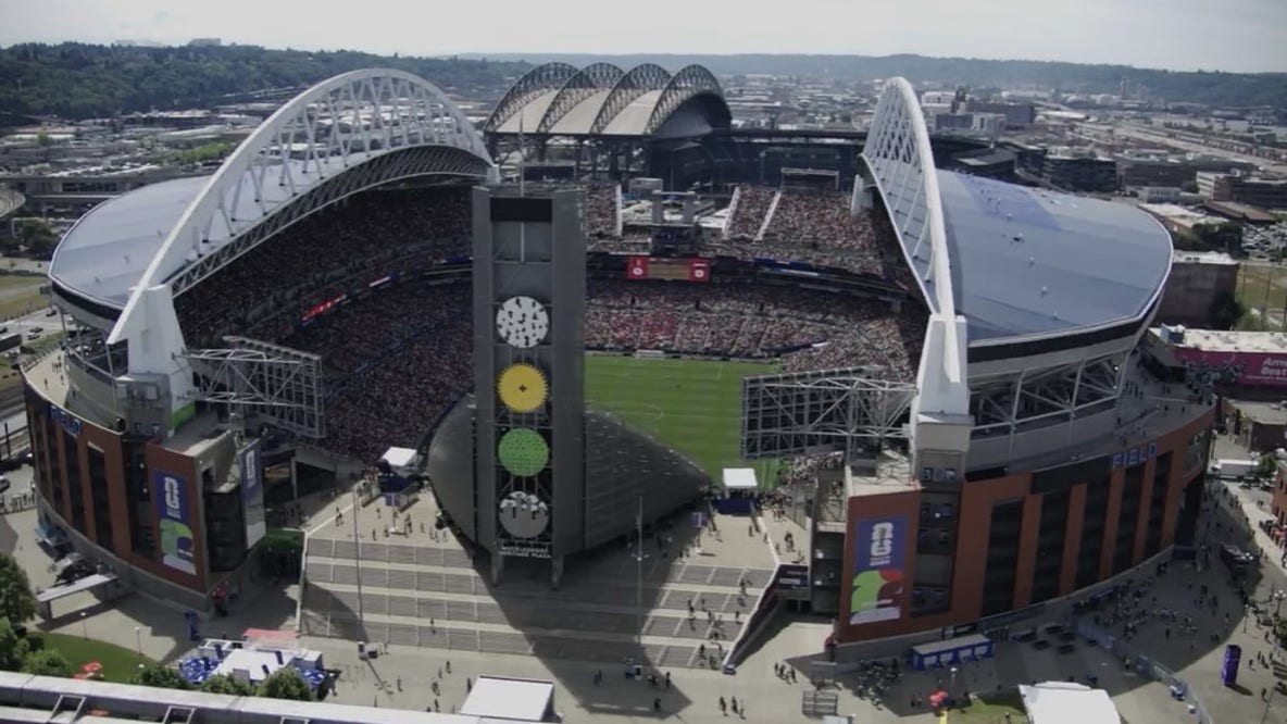 Live Camera: Thousands of soccer fans pack Seattle Stadium for World Cup