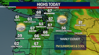 Seattle weather: Cloudy start to afternoon sunbreaks Wednesday