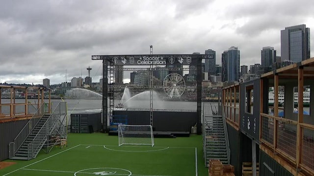 Seattle Soccer Celebration Barge arrives in Elliott Bay ahead of FIFA World Cup
