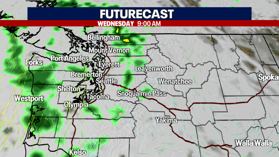 Increasing clouds on beginning Wednesday.