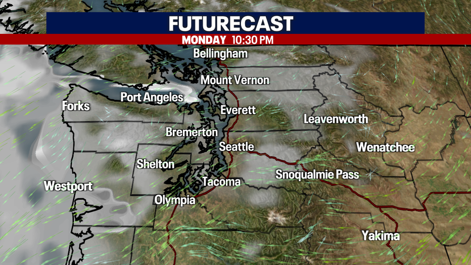 A few highs clouds around the region tonight. 