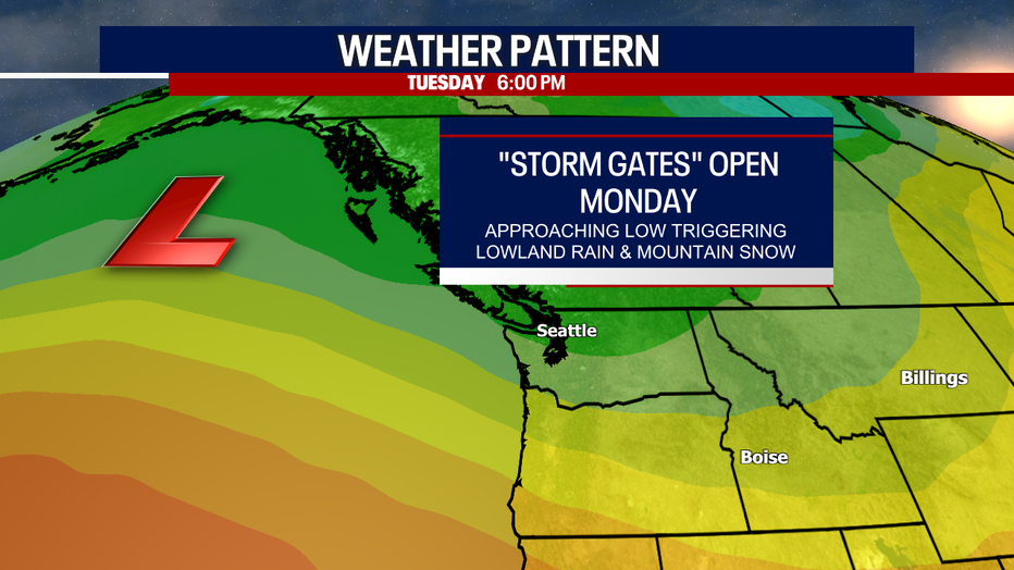 Another strong low brings more rain to the area. 