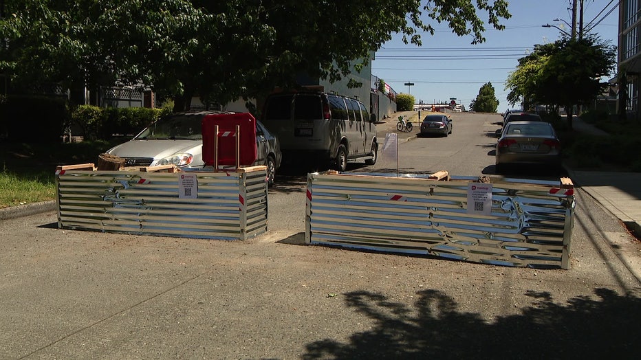 Aurora Avenue Planter Barriers