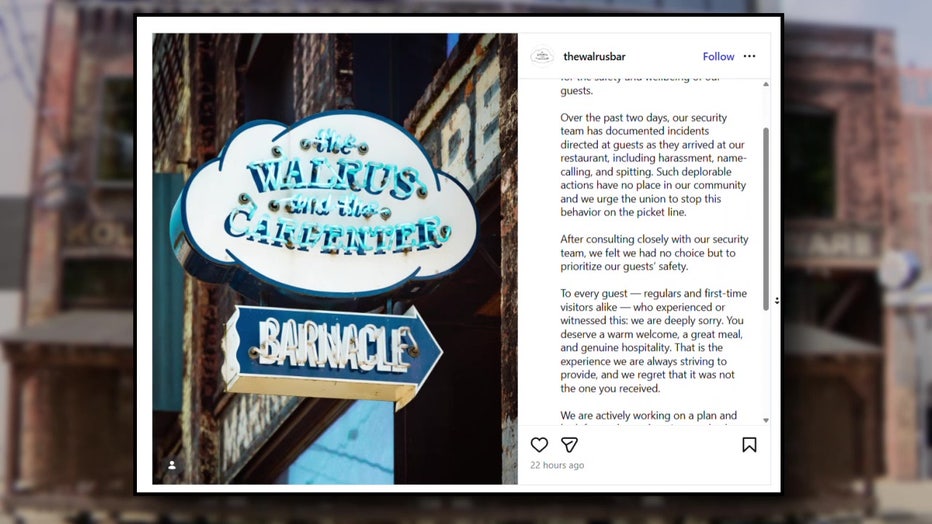 The Walrus And The Carpenter Workers Strike