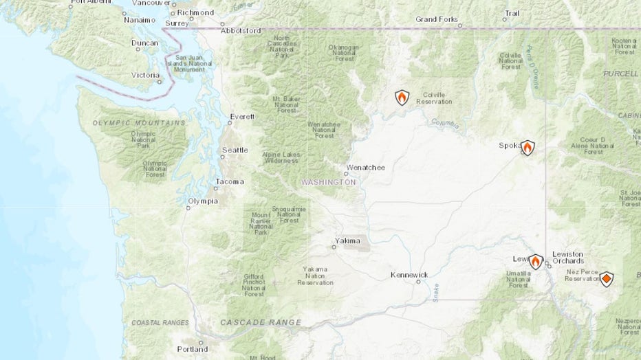 Washington Wildfire Map