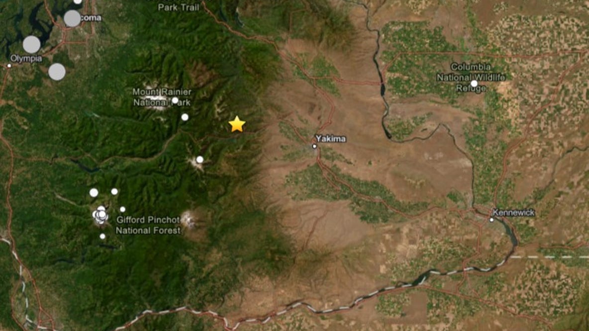 Small magnitude 2.6 earthquake felt in Yakima County, WA