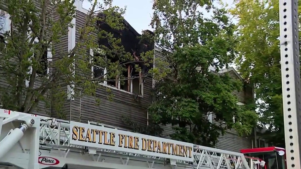 Seattle commercial building fire damages office suites