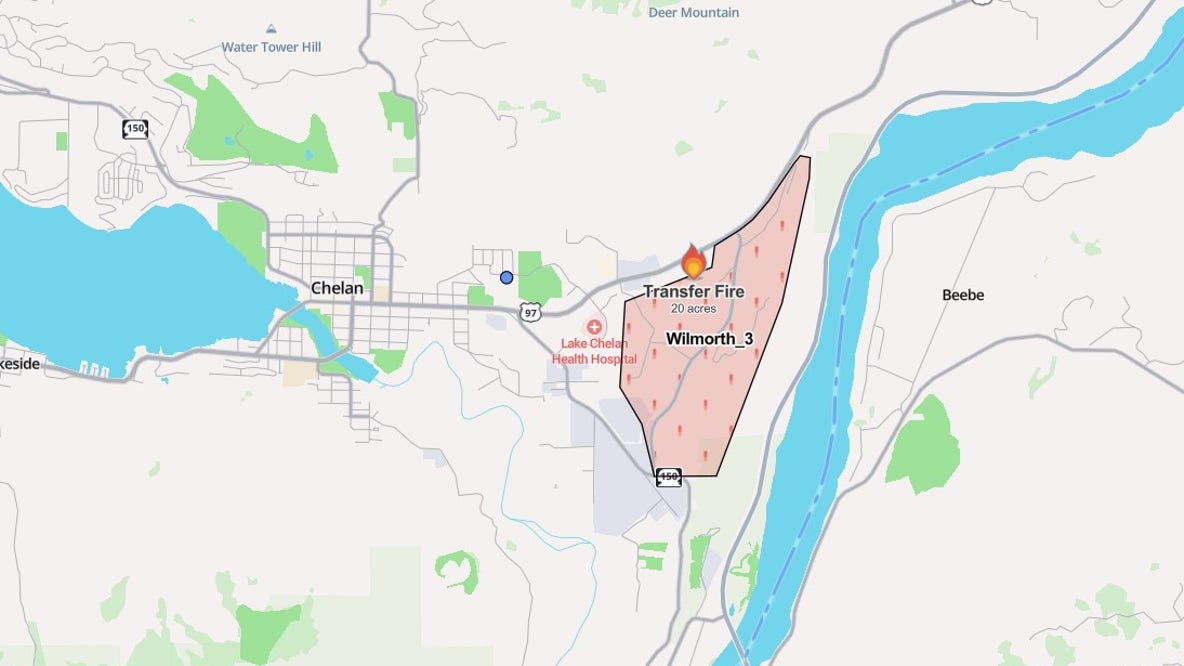 Transfer Fire near Lake Chelan, WA hospital prompts evacuation notices