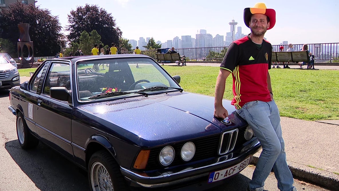 Belgian superfan says goodbye to Seattle after cross-Atlantic road trip