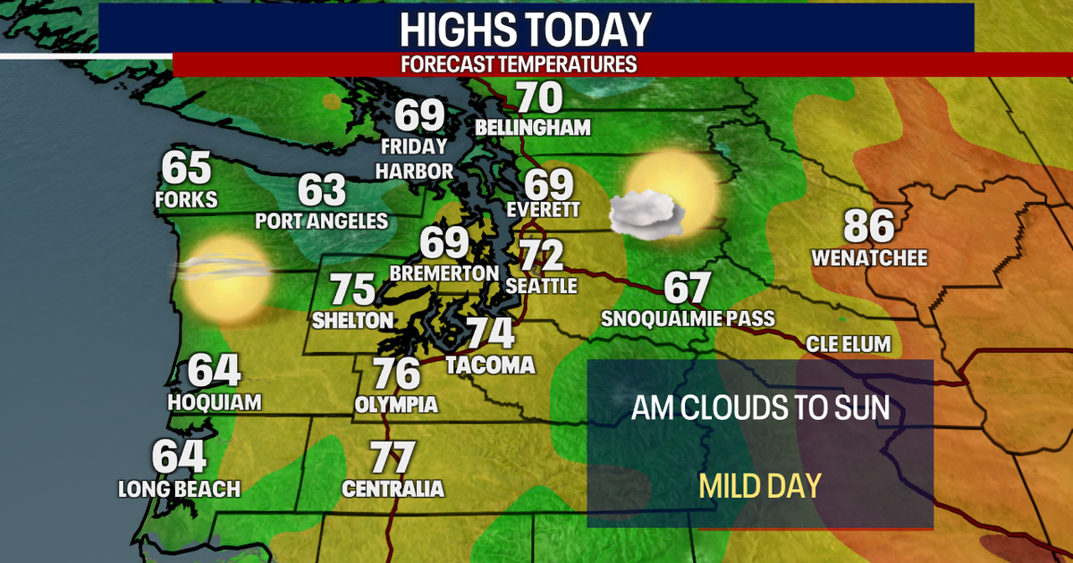 Seattle Weather: Cooler Sunday to close out weekend