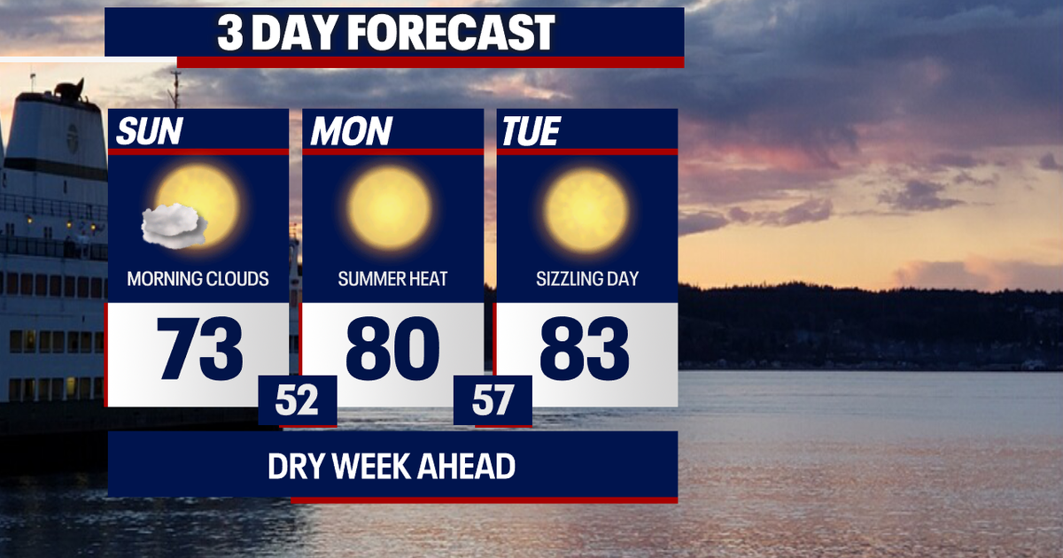 Seattle weather: Toastier high temperatures to develop in western WA