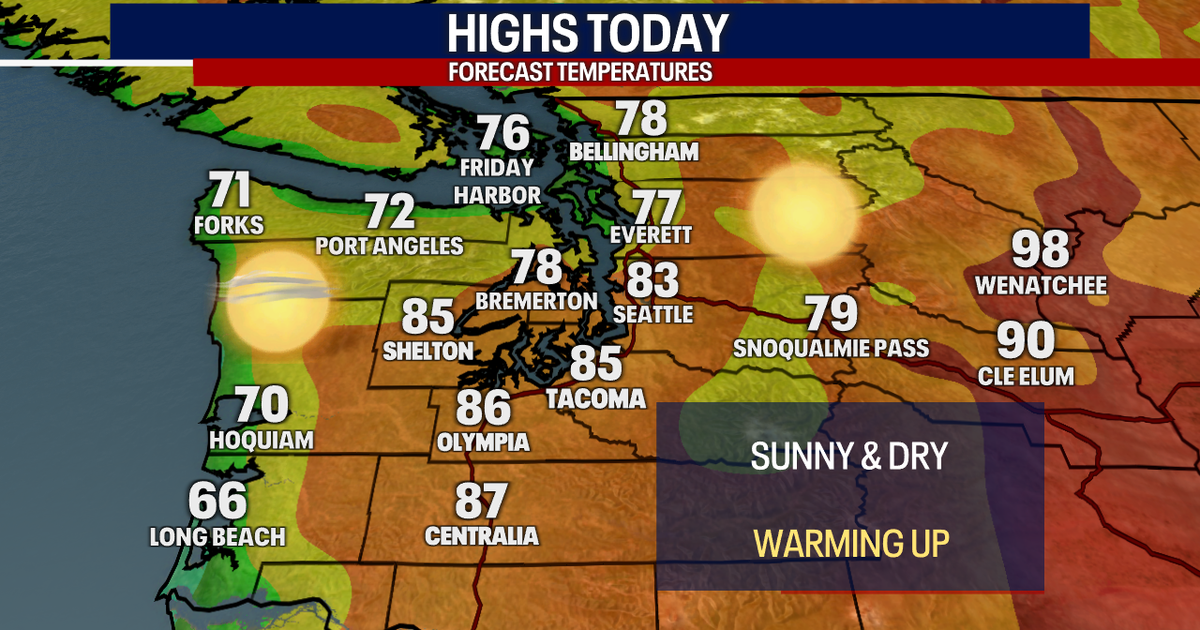 Seattle weather: Sunny skies and warmer temperatures Tuesday