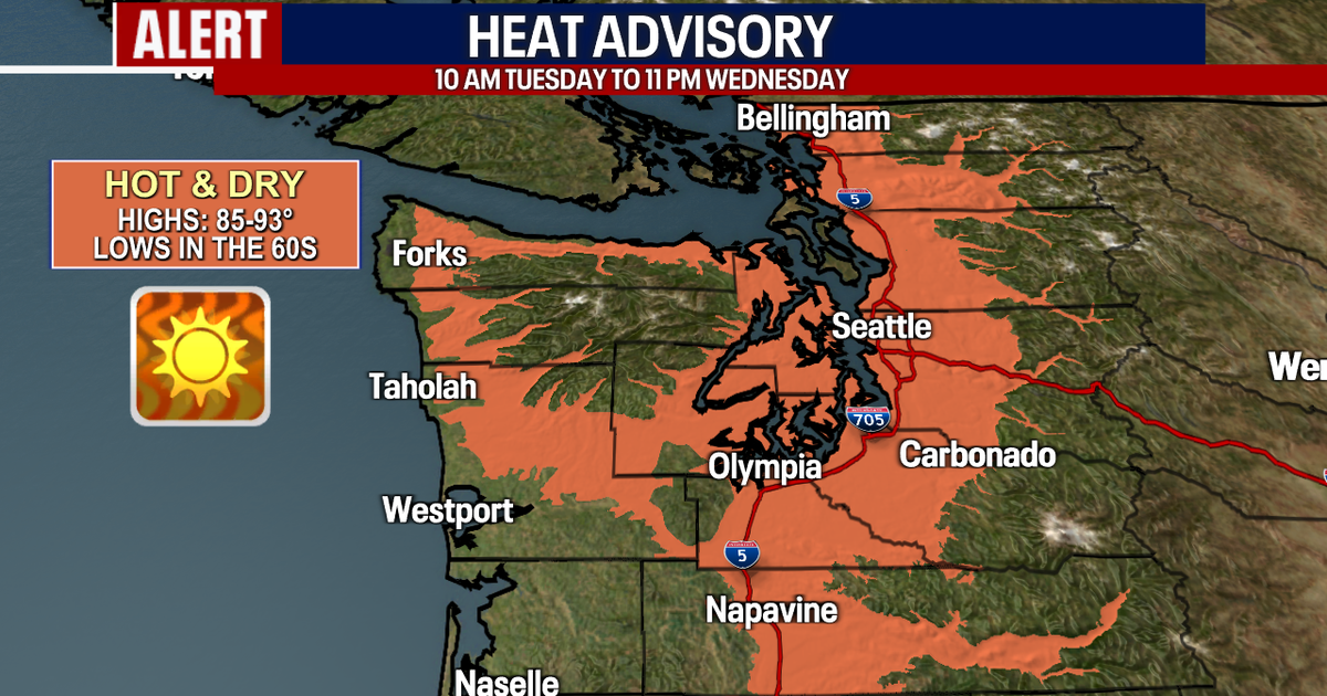 Seattle weather: Light smoke, sizzling temps Monday