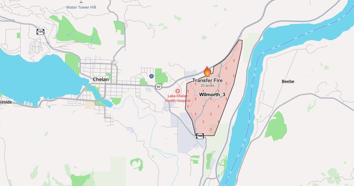 Transfer Fire near Lake Chelan, WA hospital prompts evacuation notices