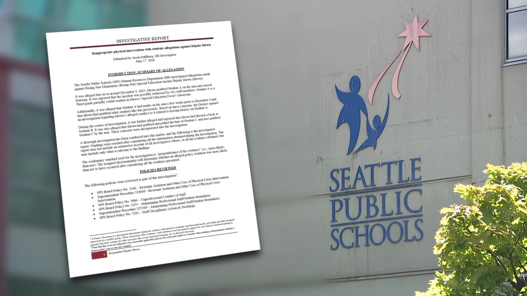 Seattle Public Schools confirms teacher, union president harmed students