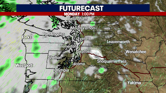 Seattle Weather: Monday morning showers, sunnier afternoon