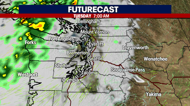 Seattle weather: Few sprinkles Tuesday, slightly cooler