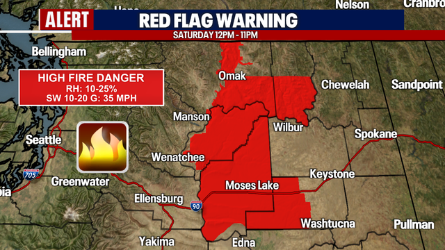 Seattle weather: Clouds to sunbreaks Saturday, high fire danger in central WA